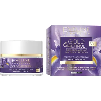 Pleťová kosmetika Eveline Cosmetics, Gold&amp;Retinol výživný krém proti vráskám 60+ 50ml
