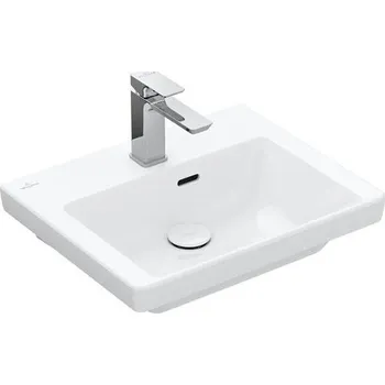 Umyvadlo Villeroy & Boch Subway 3.0 umývátko 50x40 cm, otvor pro baterii, s přepadem, bílá Alpin