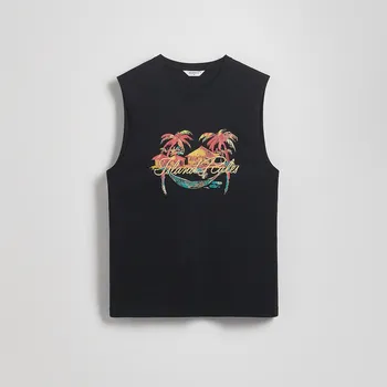Pánské tričko Reserved - Bavlněné tričko tank top - černý - WC958-99X - WC958-99X-L