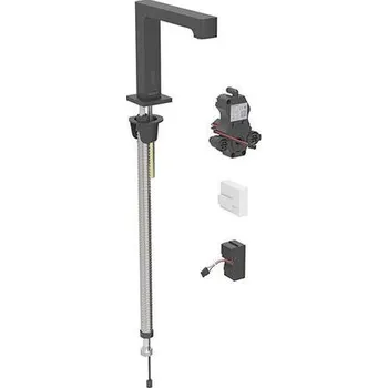 Vodovodní baterie Geberit Brenta stojánková umyvadlová baterie, napájení ze sítě, pro funkční box pod omítku, bez směšovače, černá mat easy-to-clean