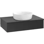 Villeroy & Boch Antao skříňka pod umyvadlo 80x19 cm, 1x zásuvka, Black Matt Lacquer