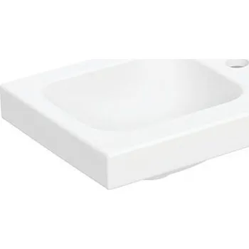 Umyvadlo Geberit iCon Light umývátko, 38x28cm, otvor pro baterii vpravo, bez přepadu, bílá mat