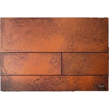 WC sada Tece TECEsquare II ovládací tlačítko pro 2 množství splachování, kov, corten