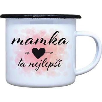 DOBRÝ TRIKO Plecháček s potiskem Nejlepší mamka srdce a šíp Velikost plecháčku: 330 ml