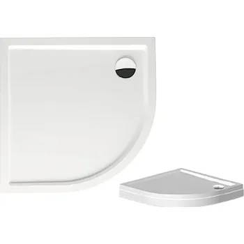 Sprchová vanička Riho Davos 281 sprchová vanička čtvrtkruh R55, 90x90x4,5cm, bílá