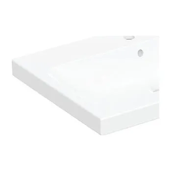 Umyvadlo Geberit iCon umyvadlo na desku 75x48 cm, otvor pro baterii, s přepadem, alpská bílá mat