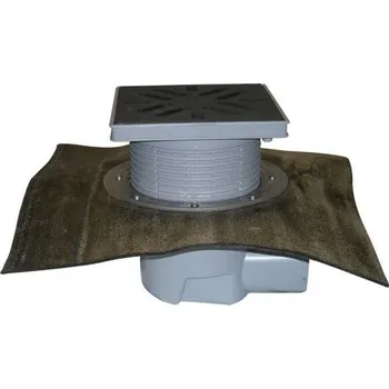 HL Velkokapacitní podlahová vpust DN110, ležatý odtok s živičným pásem, ZU - standard