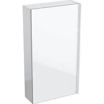 Koupelnový nábytek Geberit Acanto závěsná skříňka s dvířky 45x17,4x82 cm, lakovaný s&nbsp;vysokým leskem/bílý, dvířka sklo lesklé/bílé