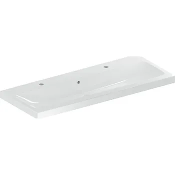 Umyvadlo Geberit iCon umyvadlo 120x48 cm, 2x otvor pro baterii, s přepadem, KeraTect, bílá