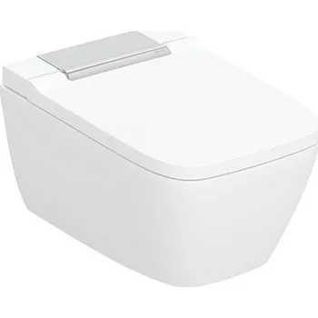 Klozet Geberit AquaClean kompletní závěsné WC Sela Square 57 cm, KeraTect, pochromovaná lesklá