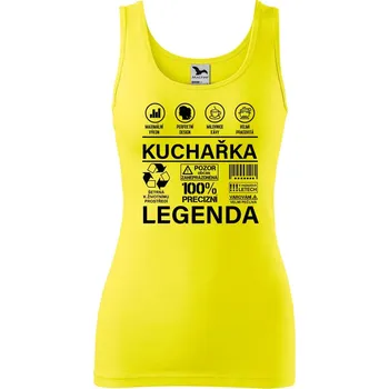 Dámské tričko DOBRÝ TRIKO Dámské tílko s potiskem Kuchařka legenda Velikost: S, Barva: Citrónová