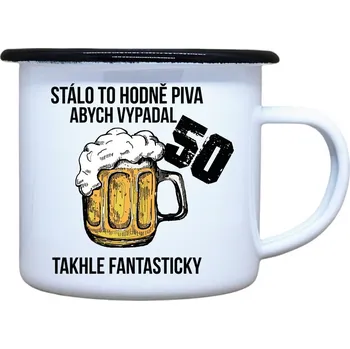 DOBRÝ TRIKO Plecháček s potiskem Hodně piva Velikost plecháčku: 330 ml