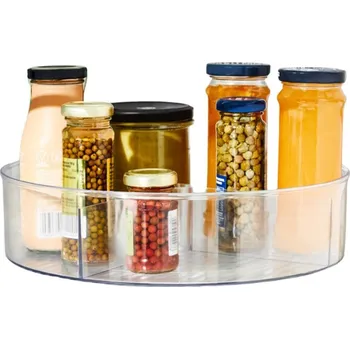 Úložný box Otočný organizér LAZY SUSAN Rotho - s přepážkami, 7cm/pr.28,5cm