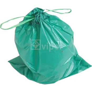 Pytle na odpadky Pytle na odpad s páskou LDPE 60l, 10ks, EKO zelené