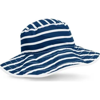 Kojenecká čepice Babybanz Dětský klobouček s UV BABY Striped oboustranný Modrý