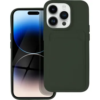 Pouzdro na mobilní telefon Silicone CARD case pouzdro / kryt s přihrádkou Apple iPhone 14 PRO (6,1"), green