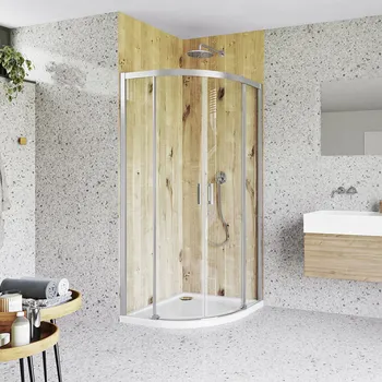 Sprchové dveře CI R55 2000 mm 977–1002 500 Transparent O 1000 R550 Černý elox