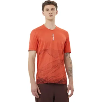 Pánské tričko Salomon S/LAB Ultra Print Tee M LC2449700 - burnt sienna/decadent chocolate L