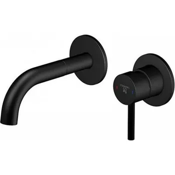 Vodovodní baterie Steinberg Serie 100 umyvadlová baterie pod omítku, 2-otvorová instalace, matná černá