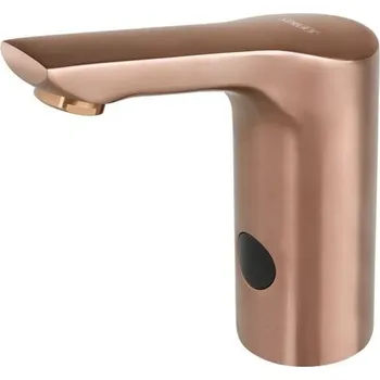 Vodovodní baterie Sanela Automatická umyvadlová baterie s elektronikou ALS pro teplou a studenou vodu, rose gold matt, 6 V SLU 62FXB