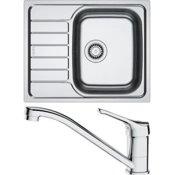 Nerezový dřez Franke Sety kuchyňský set N102, nerezový dřez SKN 611-62 + baterie FB 250, chrom