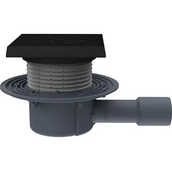 Odvodňovací žlab HL Podlahová vpust DN40/50, vodorovný odtok, z.u. Primus blue (suchý sifon),litina 123x123mm/115x115 mm