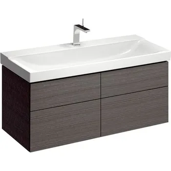 Koupelnový nábytek Geberit Xeno² skříňka pod umyvadlo o šířce od 120 cm, se čtyřmi zásuvkami 117,4x46,2x53 cm, lak strukturovaný, šedá scultura