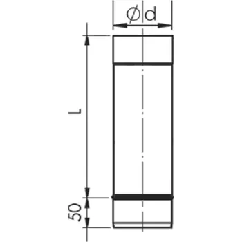 Kouřovod Rovný díl Almeva pro sání 450 mm TW 25 / 80