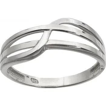 Prsten Zlatý prsten z bílého zlata RRCS530W, vel. 57, 1.65 g (585/1000)
