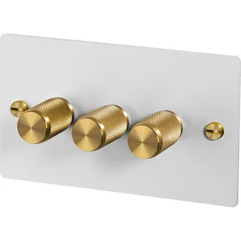 vypínač Buster + Punch 3G STMÍVAČ / BÍLÁ / MOSAZ