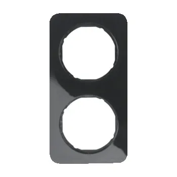 Elektrická zásuvka Rámeček Berker R.1, černá, lesk Rozměry: 2-násobný