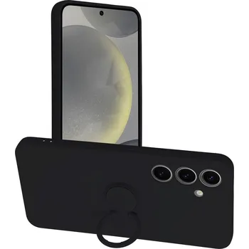 Pouzdro na mobilní telefon Silicone RING Case pouzdro 3v1 pro Samsung Galaxy S24 Plus černé