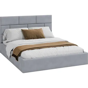 Postel Čalouněná postel PASADENA PARIS 160x200 s kovovým roštem SVĚTLE ŠEDÁ