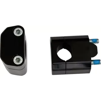 Řídítka sada pro zvýšení řídítek + 35 mm (průměr 22 > 28,6 mm) vč. šroubů, RTECH (černá)