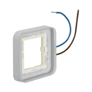 Elektrická zásuvka Rámeček 1-násobný, podsvětlení LED modrá 230V~, 5mA, komplet., IP 55, Berker W.1, sv. šedá, mat