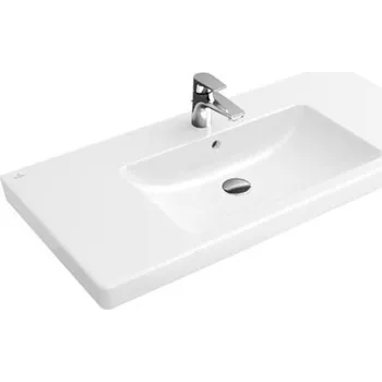 Umyvadlo Villeroy & Boch Subway 2.0 umyvadlo 100x47 cm, otvor pro baterii, s přepadem, CeramicPlus, bílá Alpin