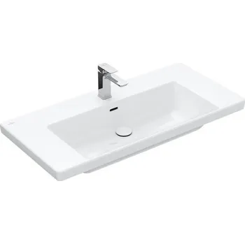 Villeroy & Boch Subway 3.0 umyvadlo 100x47 cm, otvor pro baterii, s přepadem, CeramicPlus, bílá Alpin