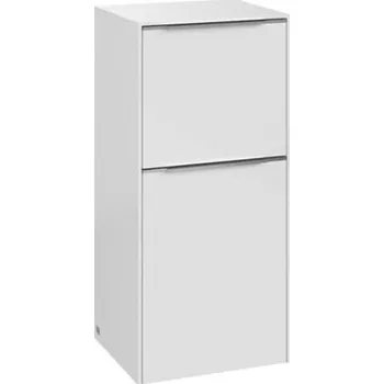 Koupelnový nábytek Villeroy & Boch Subway 3.0 boční skříňka 40x36,2x86 cm, panty vpravo, 1x zásuvka, 1x dvířka, Brilliant White