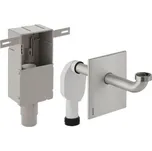 Geberit Zápachová uzávěrka pro montáž pod omítku, krycí deska kovová, chromová ocel