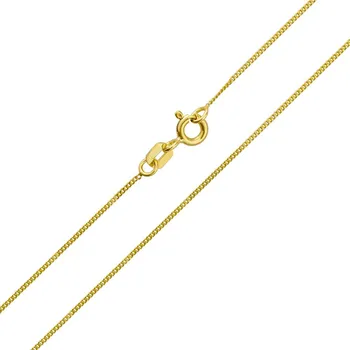 Šperk Zlatý řetízek Curb Pancr ze žlutého zlata - 0,8 mm 50 cm
