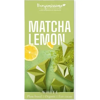 Čokoláda 1 Čokoláda Bio - bílá Matcha a citron 60g Benjamissimo