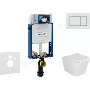 Geberit Kombifix Set předstěnové instalace, klozetu Arkas I a sedátka softclose, tlačítko Sigma30, bílá/bílá mat, SANI15CA3133