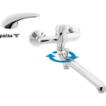 Vodovodní baterie Slezák-RAV CZ Sázava baterie vanová/umyvadlová, rozteč 150 mm, chrom