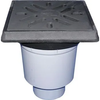HL Velkokapacitní podlahová vpust DN160 svislý odtok, ZU - standard, litina