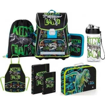 Set školních potřeb Sun City Oxybag Školní sada set 8ks Premium Dinosaurus batoh, penál, sáček a doplňky 0-98323/08