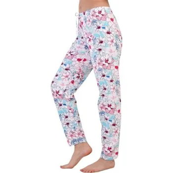 Dámské pyžamo Dámské bavlněné domácí kalhoty Vienetta Secret ELLIE vzorované XL