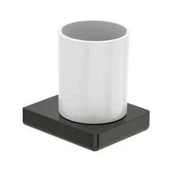 Roca Tempo držák se skleněným pohárkem, černá