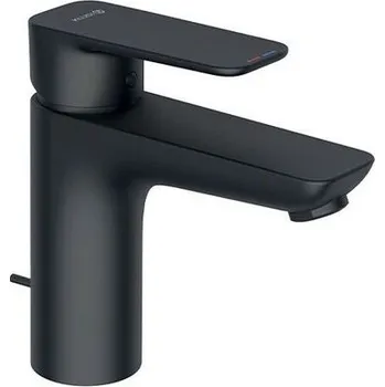 Vodovodní baterie Kludi Pure&Style umyvadlová jednopáková baterie 100 DN 15, s výpustí, černá mat