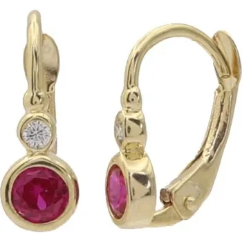 Náušnice Zlaté náušnice se zirkony EECC004 (585/1000) 1.75 g