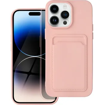 Pouzdro na mobilní telefon Silicone CARD case pouzdro / kryt s přihrádkou Apple iPhone 14 PRO (6,1"), pink